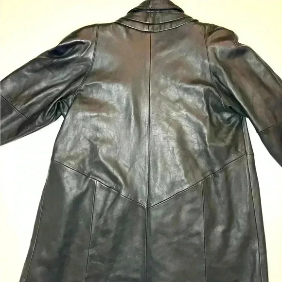 SSATORI Womens Open Front  Vintage Leather Jacket Size Large - Picture 10 of 10